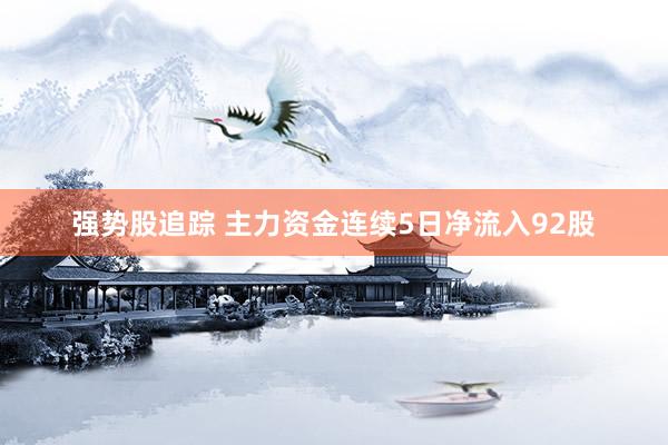 强势股追踪 主力资金连续5日净流入92股