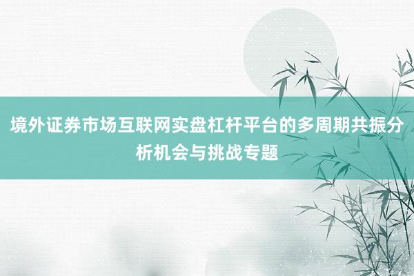 境外证券市场互联网实盘杠杆平台的多周期共振分析机会与挑战专题