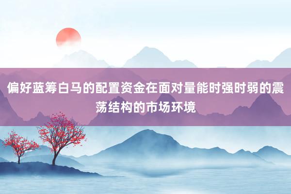 偏好蓝筹白马的配置资金在面对量能时强时弱的震荡结构的市场环境