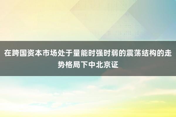 在跨国资本市场处于量能时强时弱的震荡结构的走势格局下中北京证