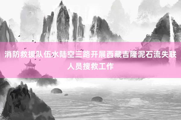 消防救援队伍水陆空三路开展西藏吉隆泥石流失联人员搜救工作