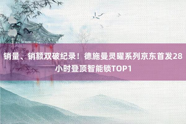 销量、销额双破纪录！德施曼灵曜系列京东首发28小时登顶智能锁TOP1