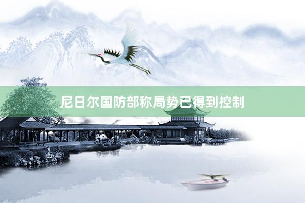 尼日尔国防部称局势已得到控制